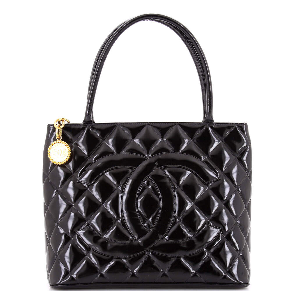 Chanel Medallion Tote Quilted Patent